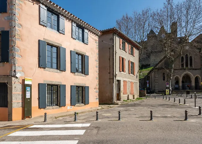 Les Gites De Laure - L\'Or Vert, Appartement Avec Vue Sur Le Chateau, Parking Prive, Climatisation, Netflix, A 160 M De La Cite Medievale